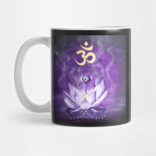 Om with lotus and all seeing eye Mug